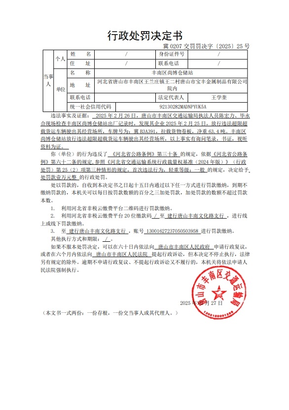 冀 0207 交罚罚决字〔2025〕25号.jpg