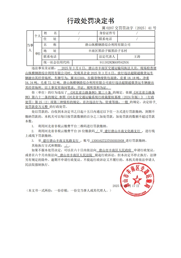 冀 0207 交罚罚决字〔2025〕41 号.jpg