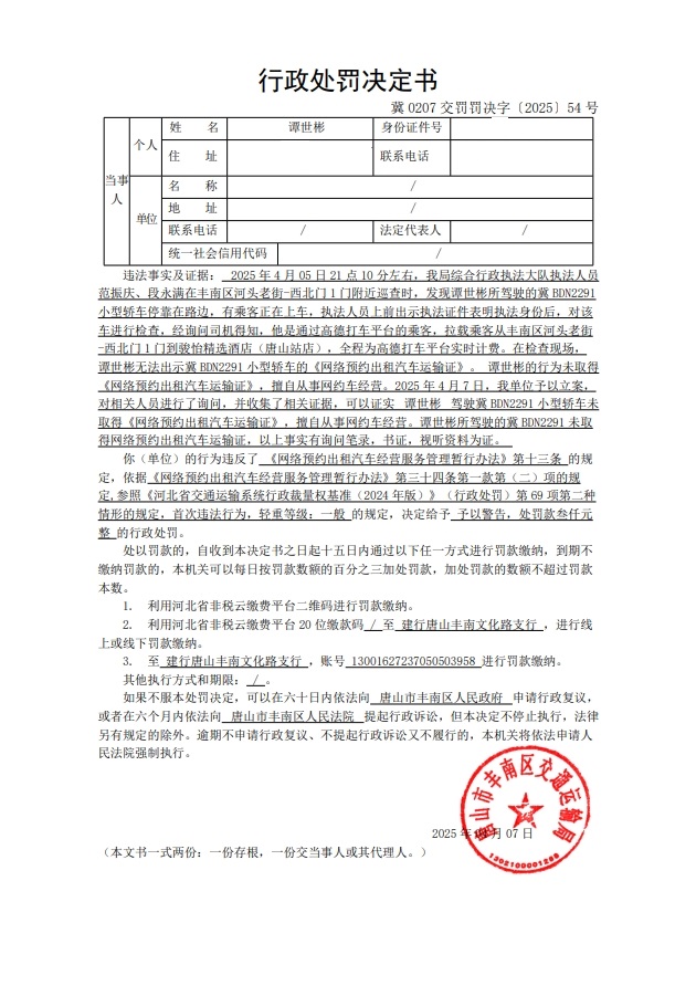 冀 0207 交罚罚决字〔2025〕54 号.jpg