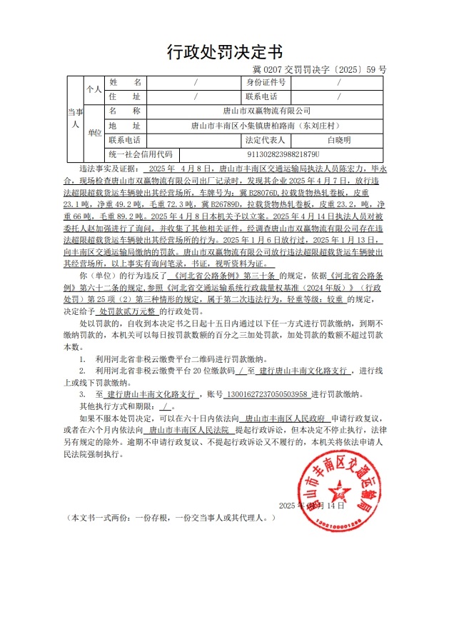 冀 0207 交罚罚决字〔2025〕59 号.jpg
