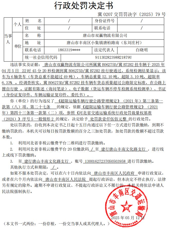 冀 0207 交罚罚决字〔2025〕79 号.jpg