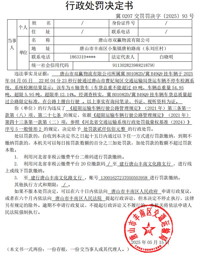 冀 0207 交罚罚决字〔2025〕93 号.jpg