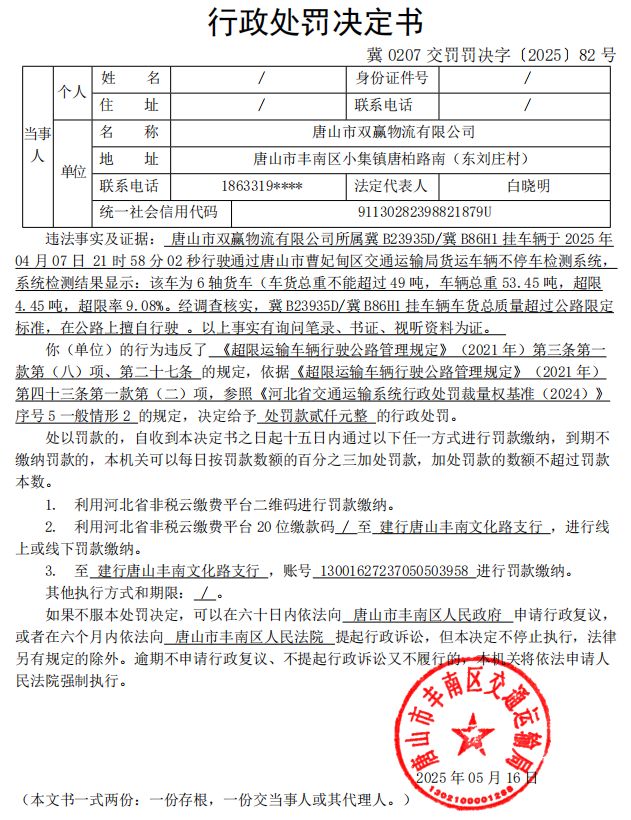 冀 0207 交罚罚决字〔2025〕82 号.jpg