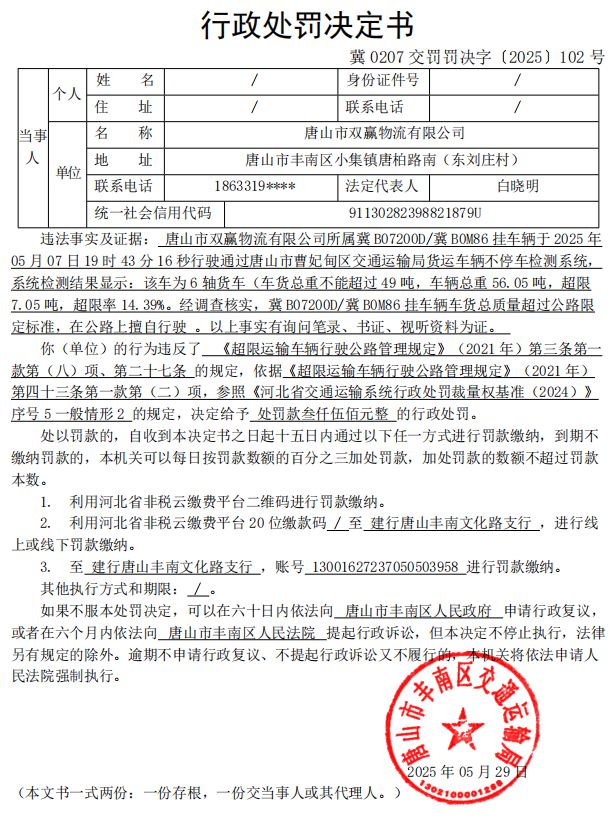 冀 0207 交罚罚决字〔2025〕102 号.jpg