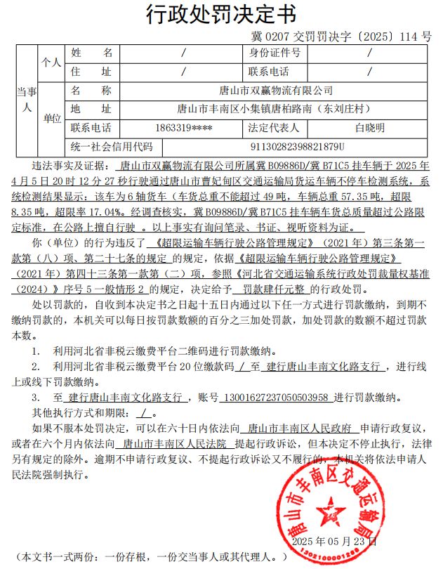 冀 0207 交罚罚决字〔2025〕114 号.jpg