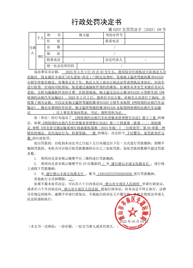 冀 0207 交罚罚决字〔2025〕69 号.jpg