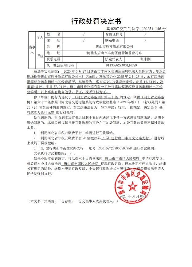 冀 0207 交罚罚决字〔2025〕146 号.jpg